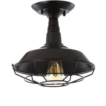 Gabe 10.2" Metal LED Semi Flush Mount - JONATHAN Y